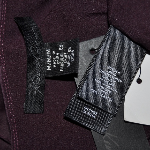 TUSALE New KENNETH COLE Aubergine Silk Wrap Dress - Picture 5 of 8